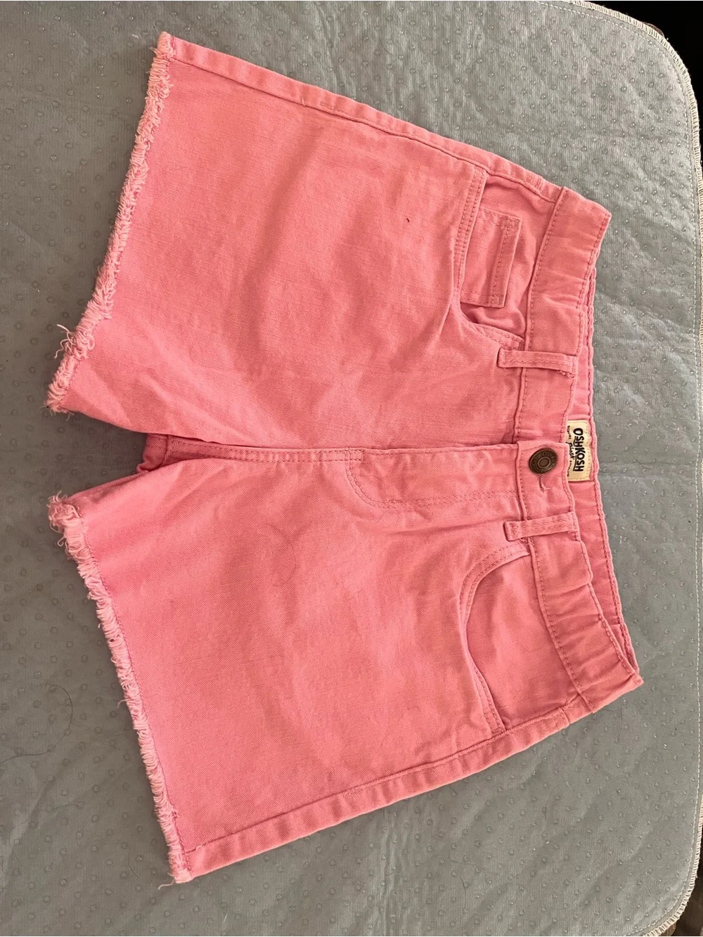 OshKosh B'gosh Pink Denim Frayed-Hem Shorts
